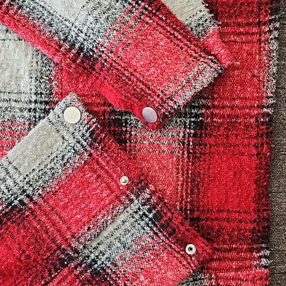 Zara Top Red Plaid Sweater Size Small - Picture 5 of 10